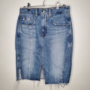 AG Adriano Goldschmied The Emery Skirt Aged Denim Size 29